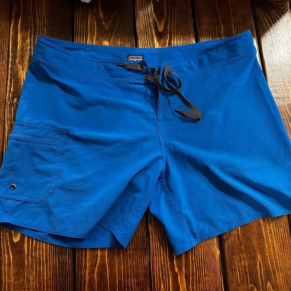Patagonia Meridian Board Shorts Women's Size 14 Blue Swimwear